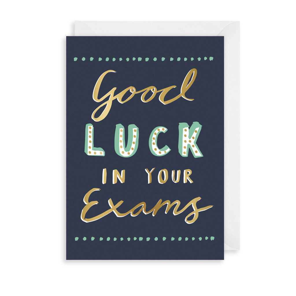 Good Luck Gold Greetings Card The Art File