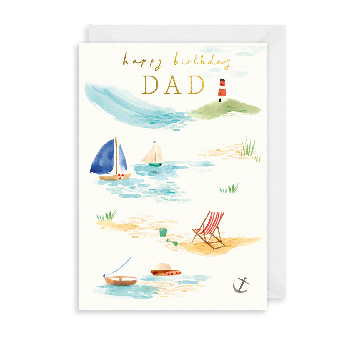 Seaside Dad Greetings Card | The Art File