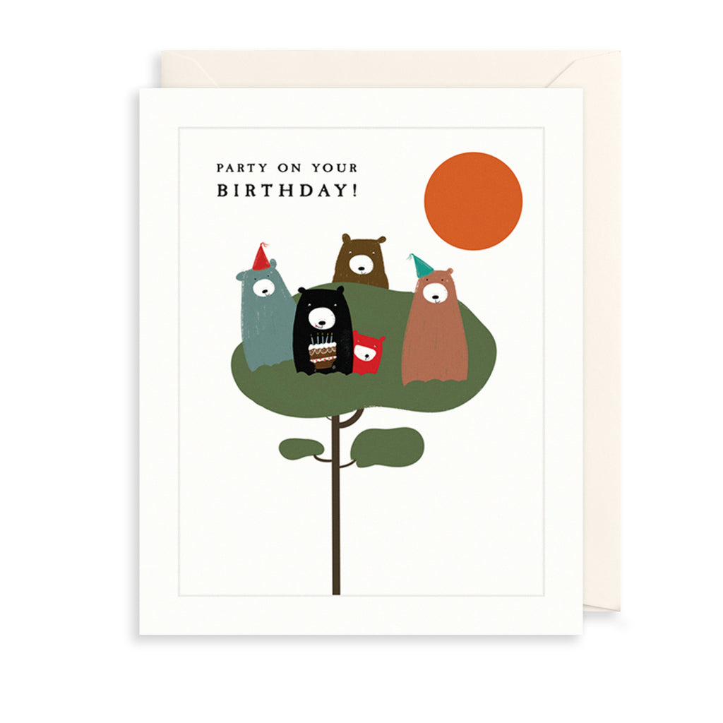 Party Tree Greetings Card The Art File