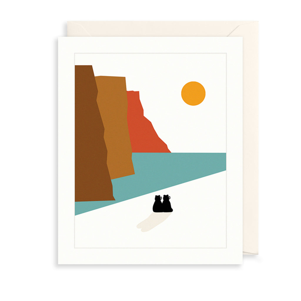 Sunset Mountains Greetings Card The Art File