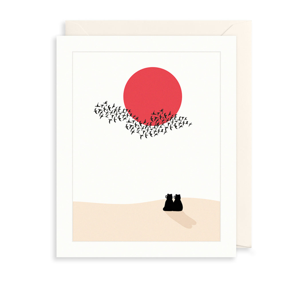 Bears, Birds & Sun Greetings Card The Art File