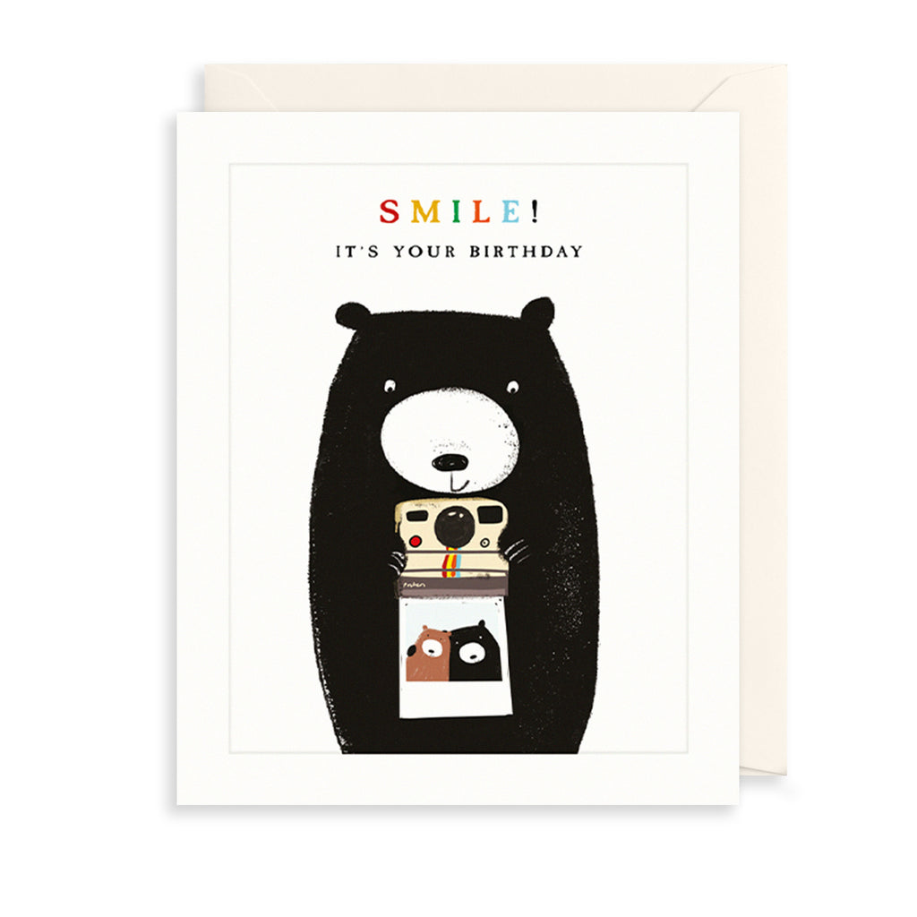 Bear & Camera Greetings Card The Art File