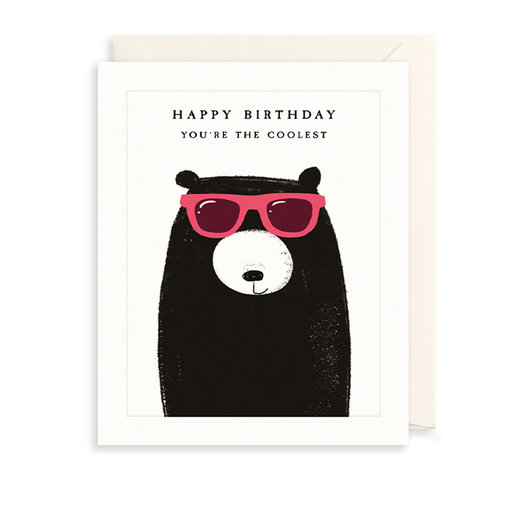 Bear In Sunglasses Greetings Card The Art File