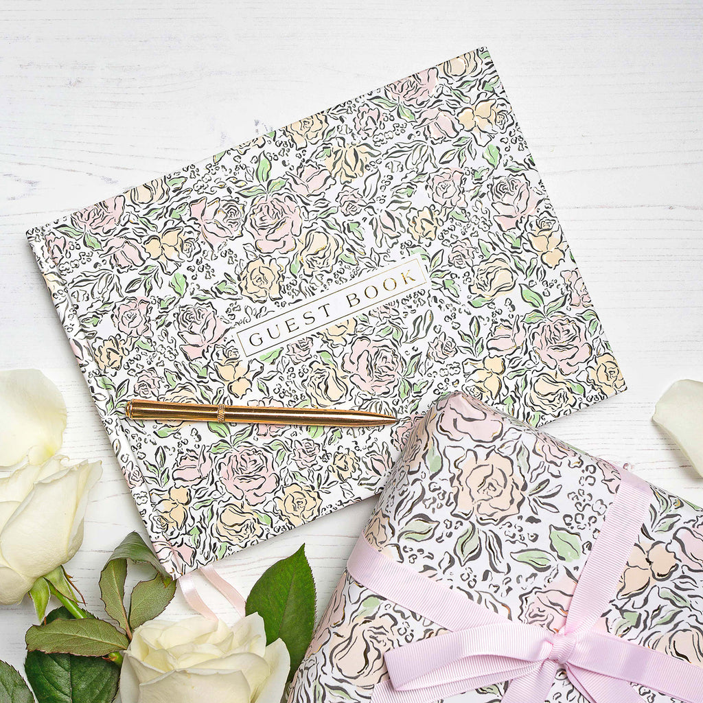 Luxury Floral Guest Book The Art File