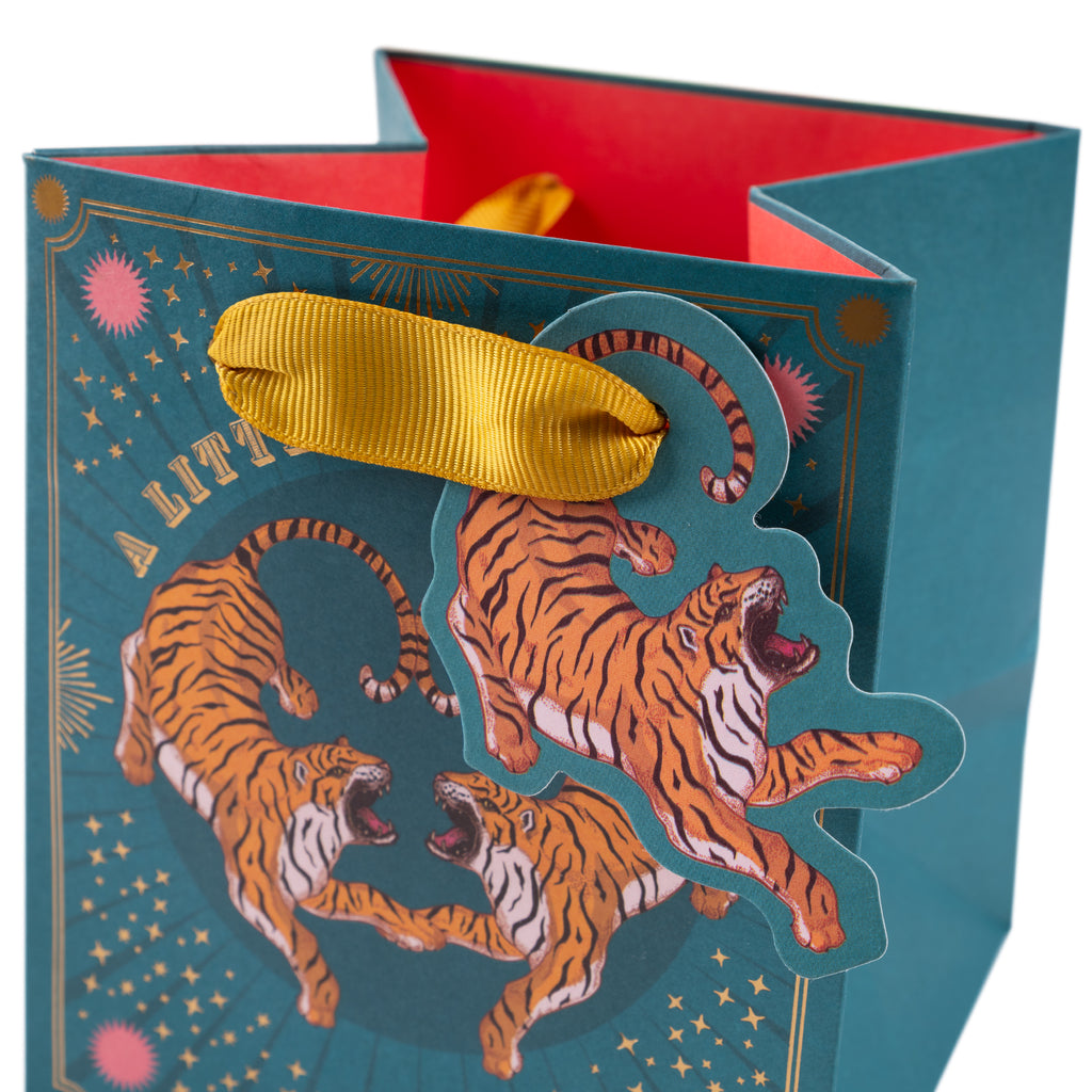 Tigers, Small Square Gift Bag The Art File