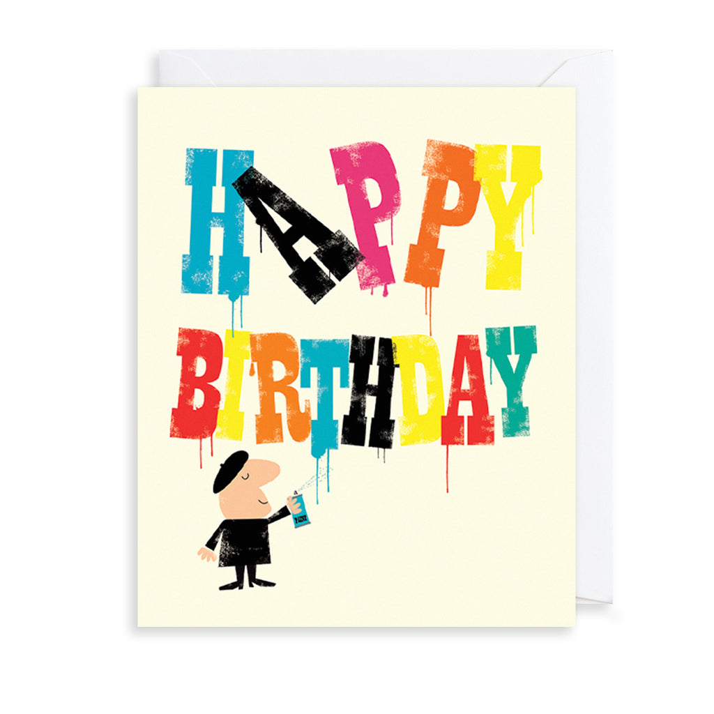 Birthday Paint Greetings Card The Art File