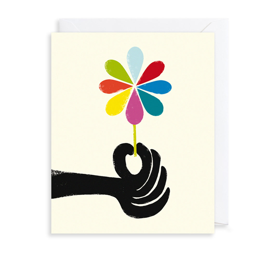 Hand & Flower Greetings Card The Art File