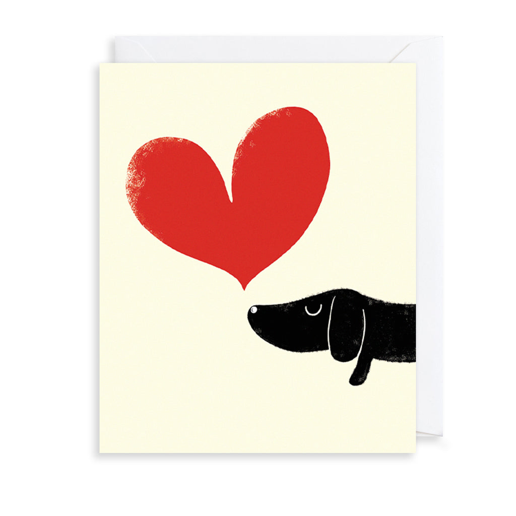 Sausage Dog Heart Greetings Card The Art File