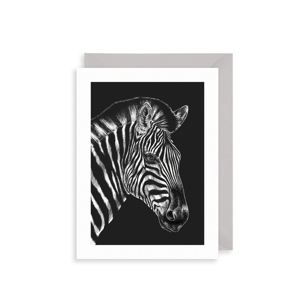 Striped Zebra Greetings Card The Art File