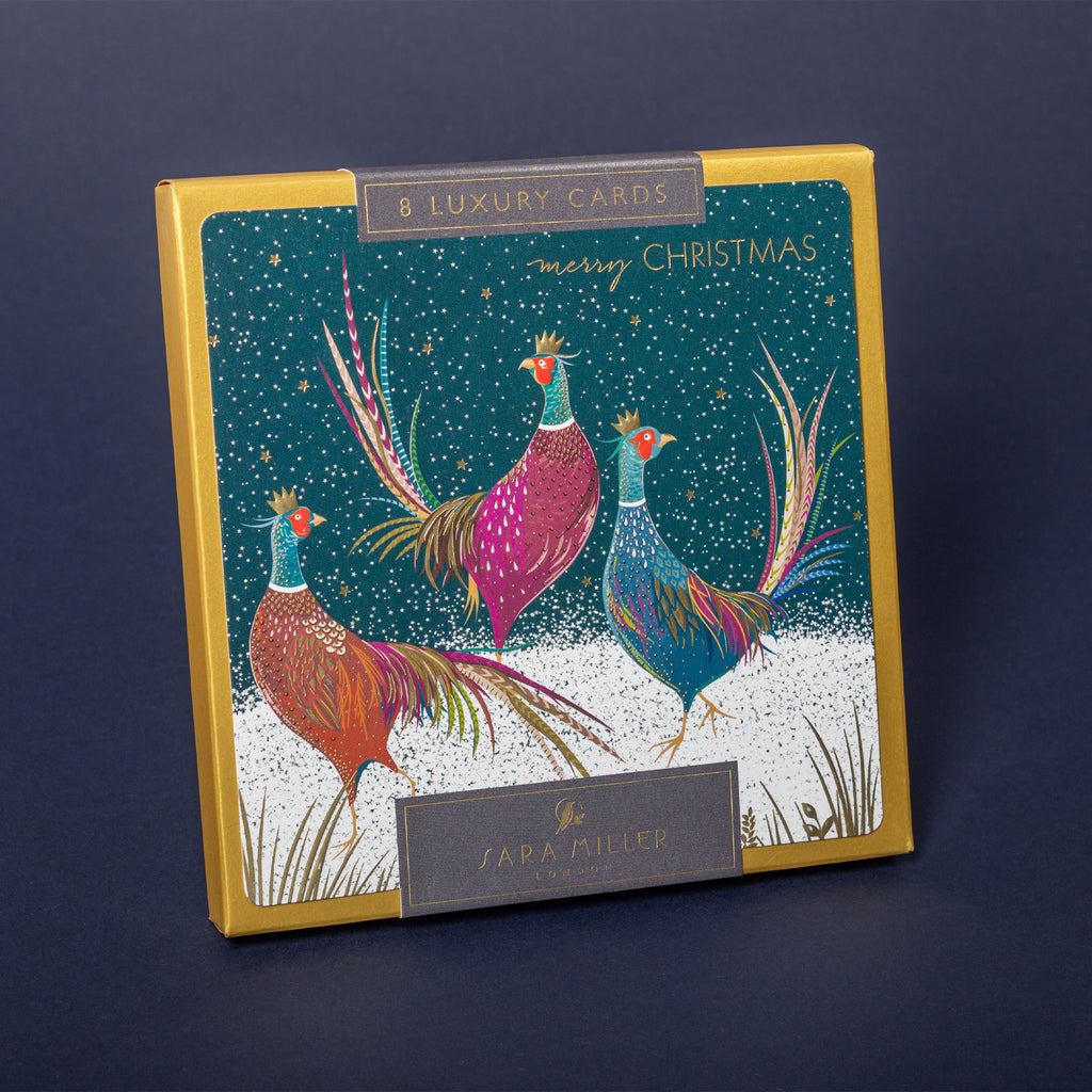 Festive Pheasants, 8 Luxury Christmas Cards The Art File