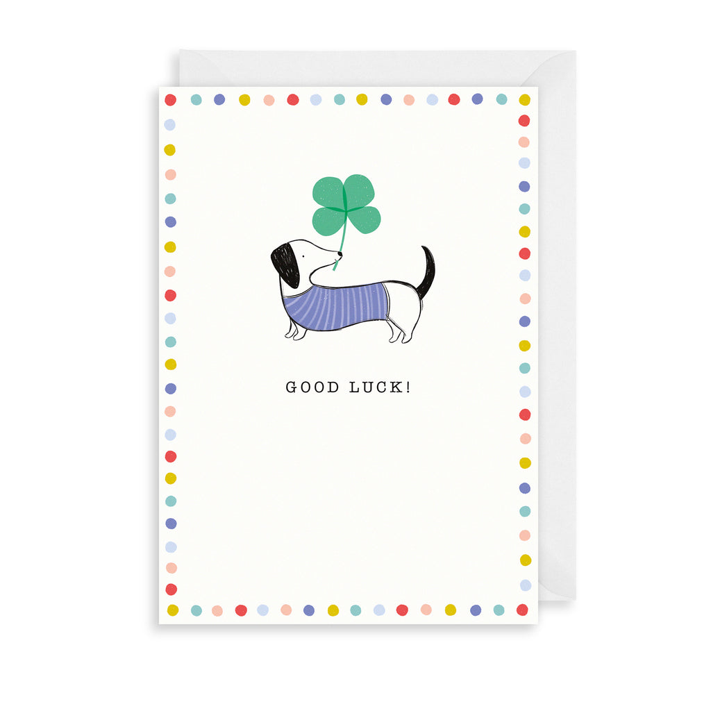 Good Luck Clover Greetings Card The Art File