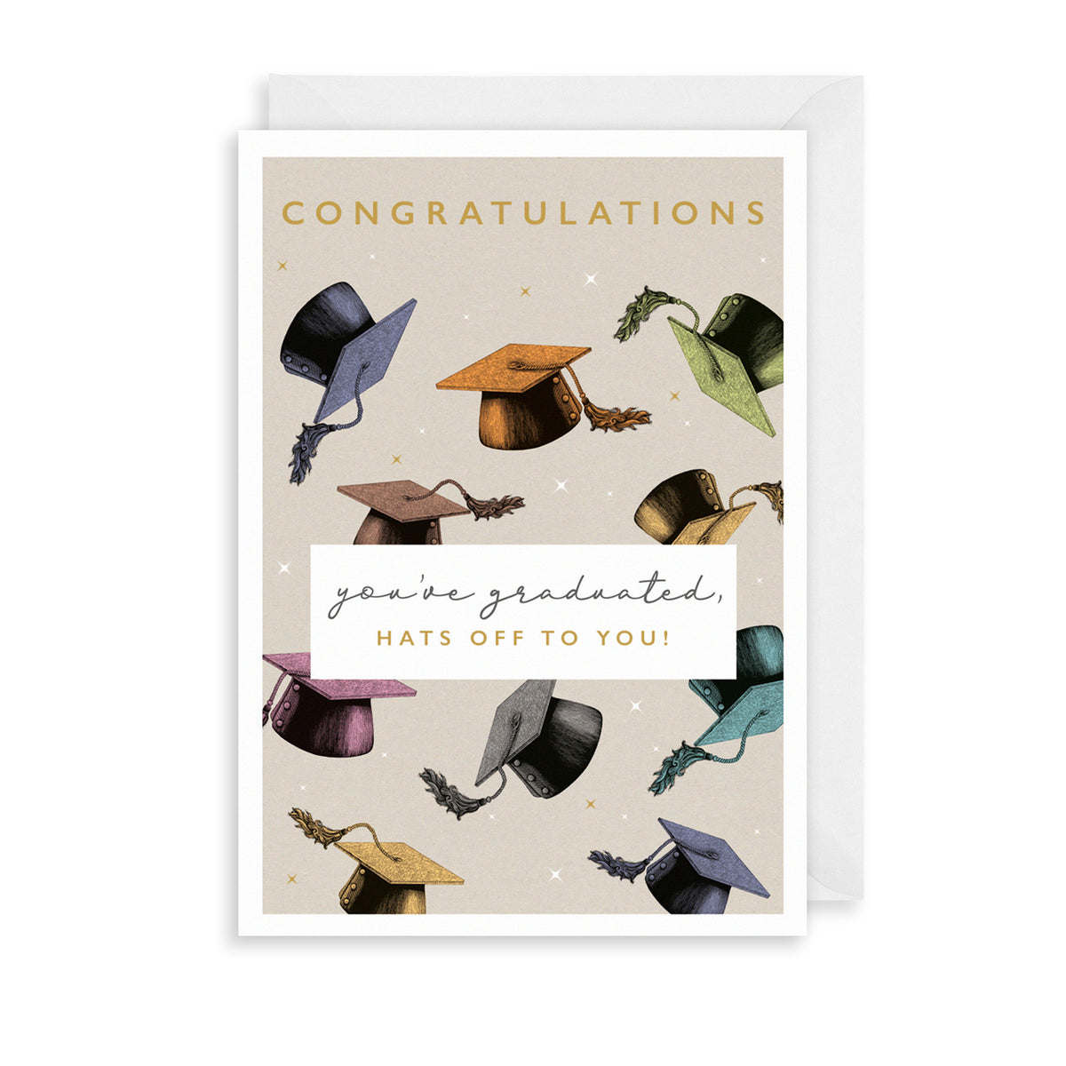 Graduation Hats Off Greetings Card | The Art File