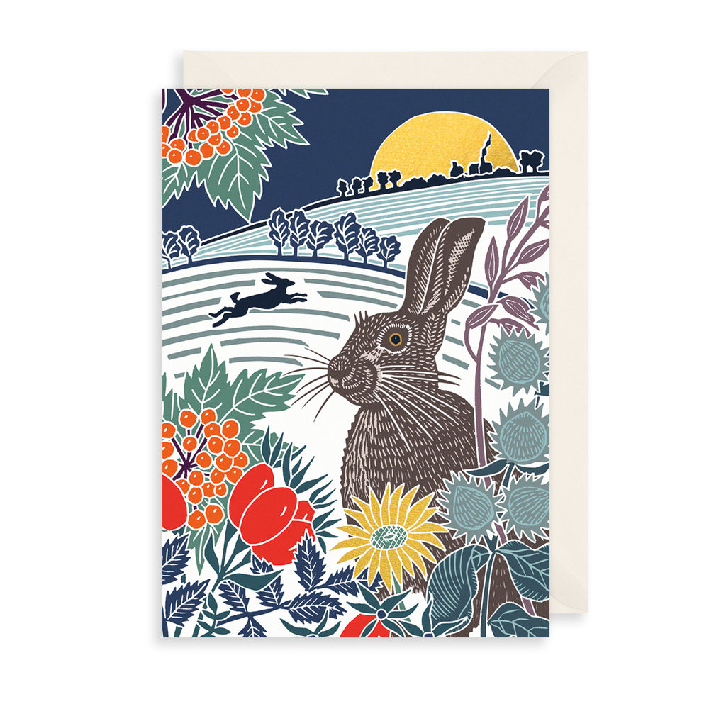 Winter Hare Christmas Card The Art File