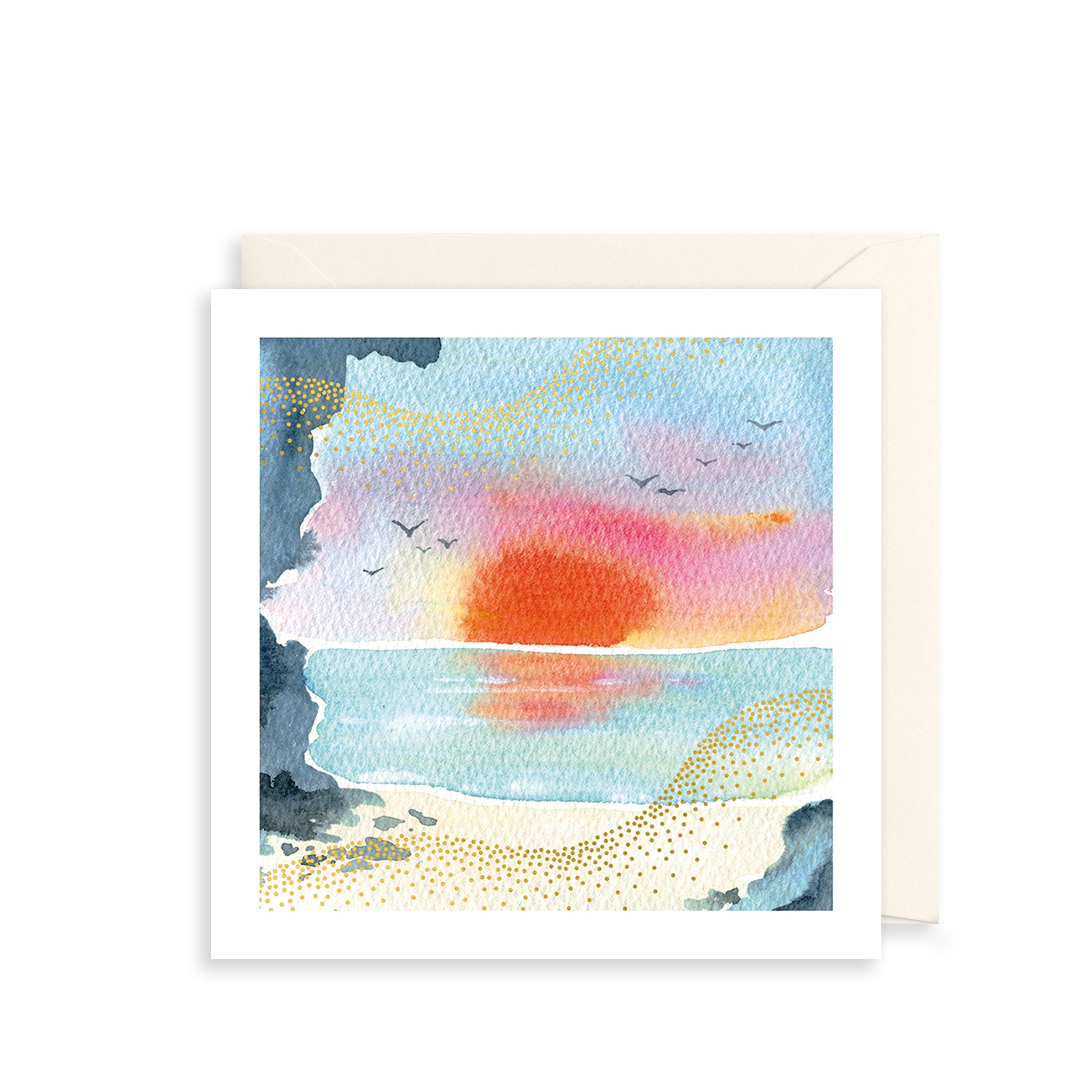 Seaside Sunset Greetings Card The Art File