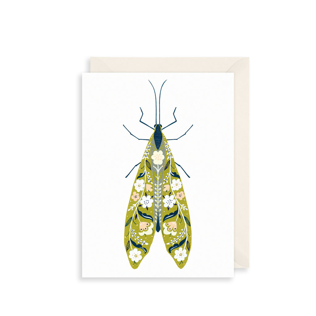 Green Insect Greetings Card The Art File