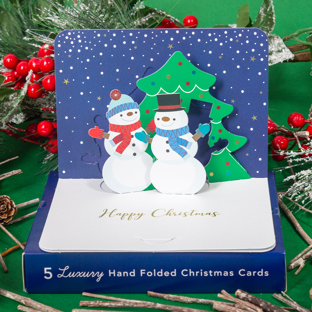 Snowpeople, 5x 3D Christmas Cards The Art File