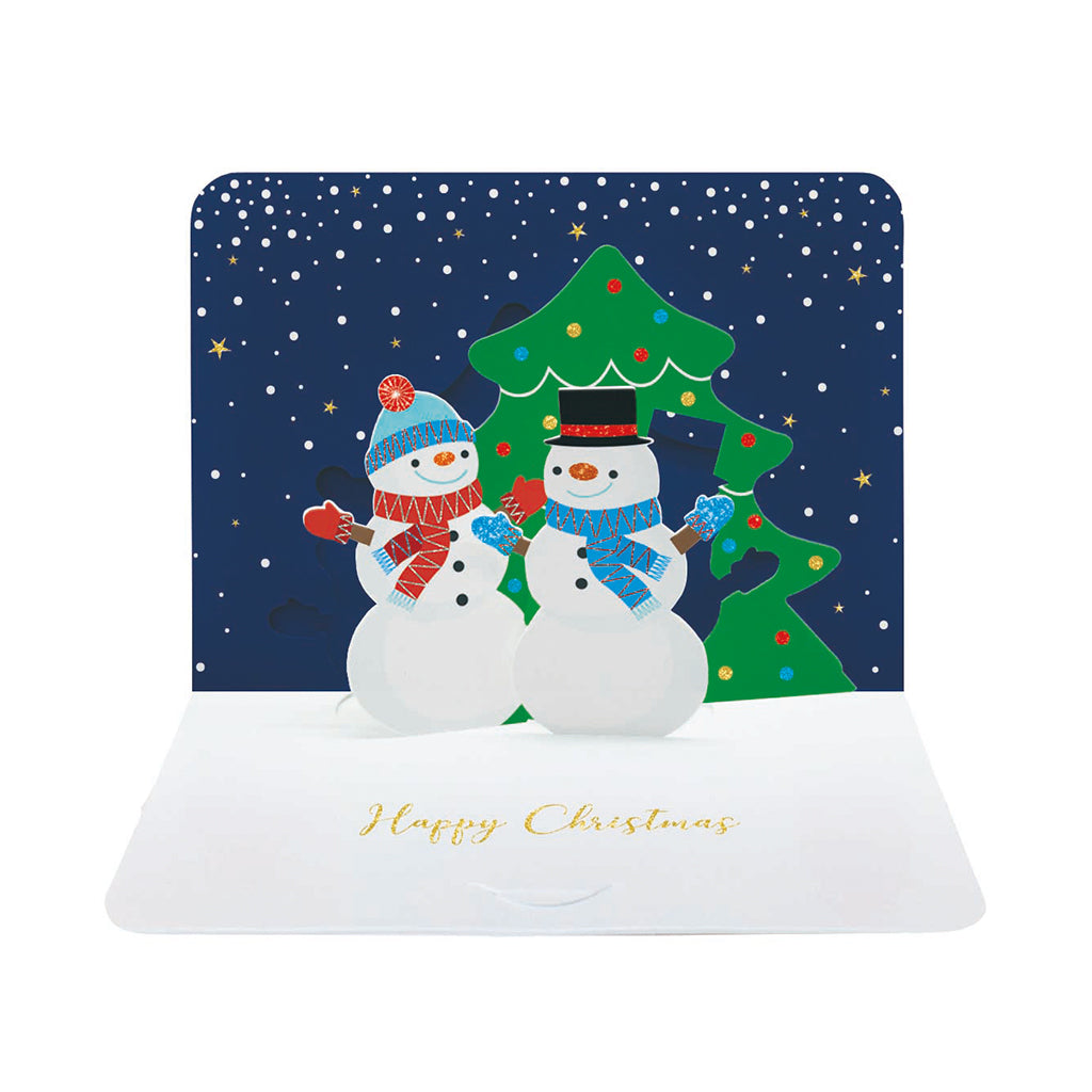 Snowpeople, 5x 3D Christmas Cards The Art File