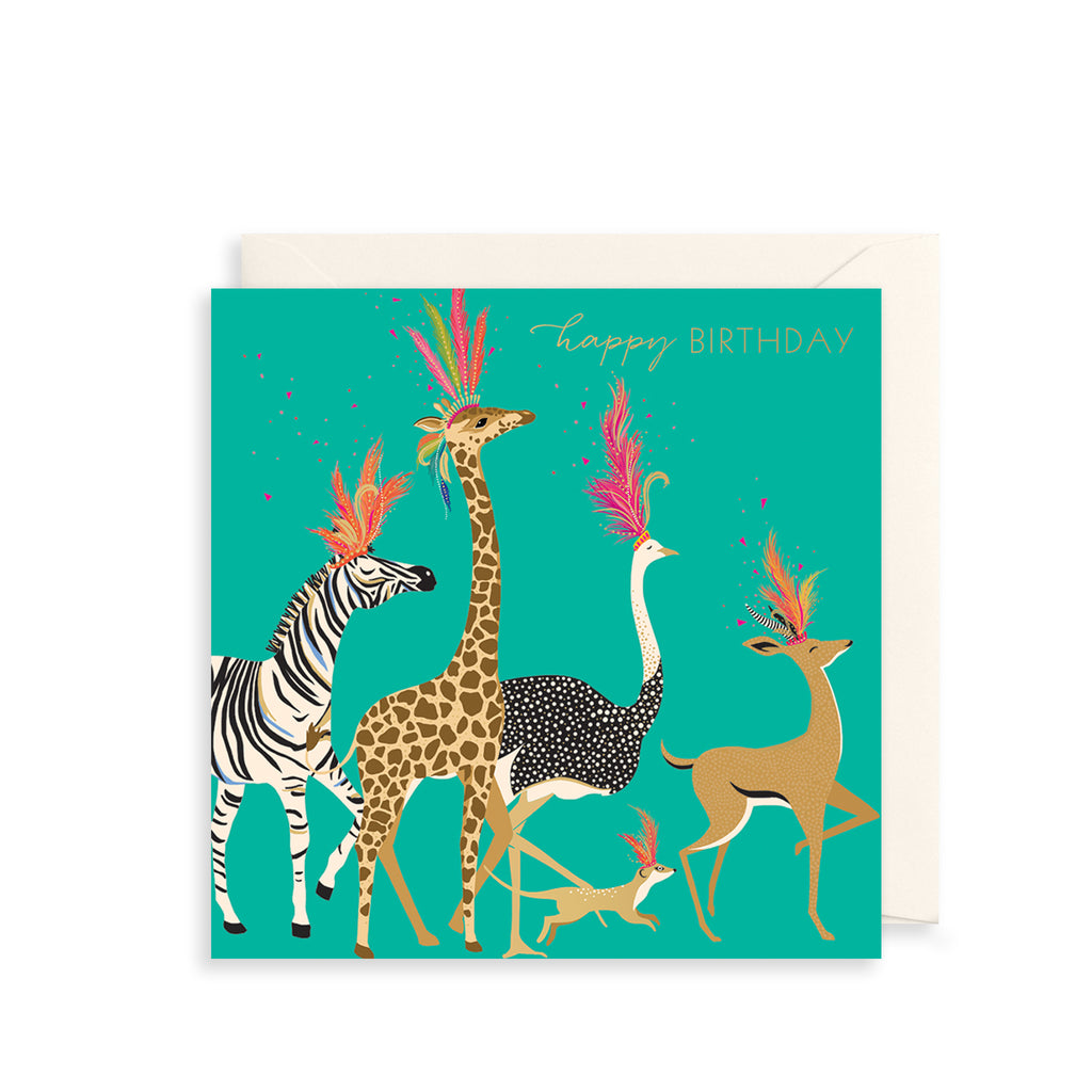 Carnival Animals Greetings Card The Art File