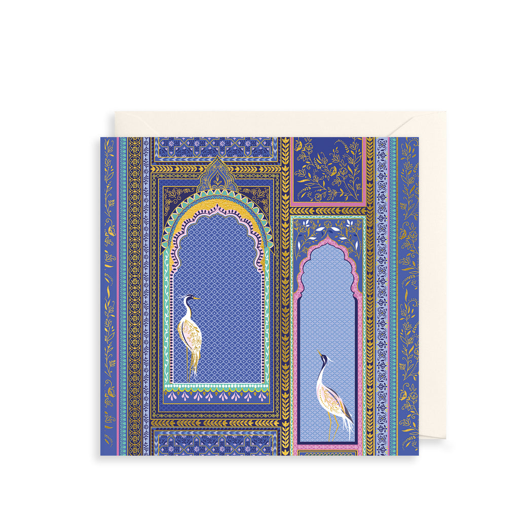 Heron Door Greetings Card The Art File