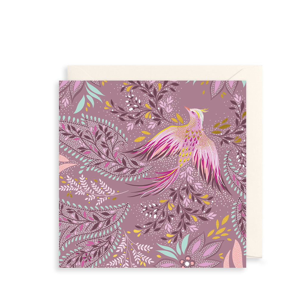 Paisley Bird Greetings Card The Art File