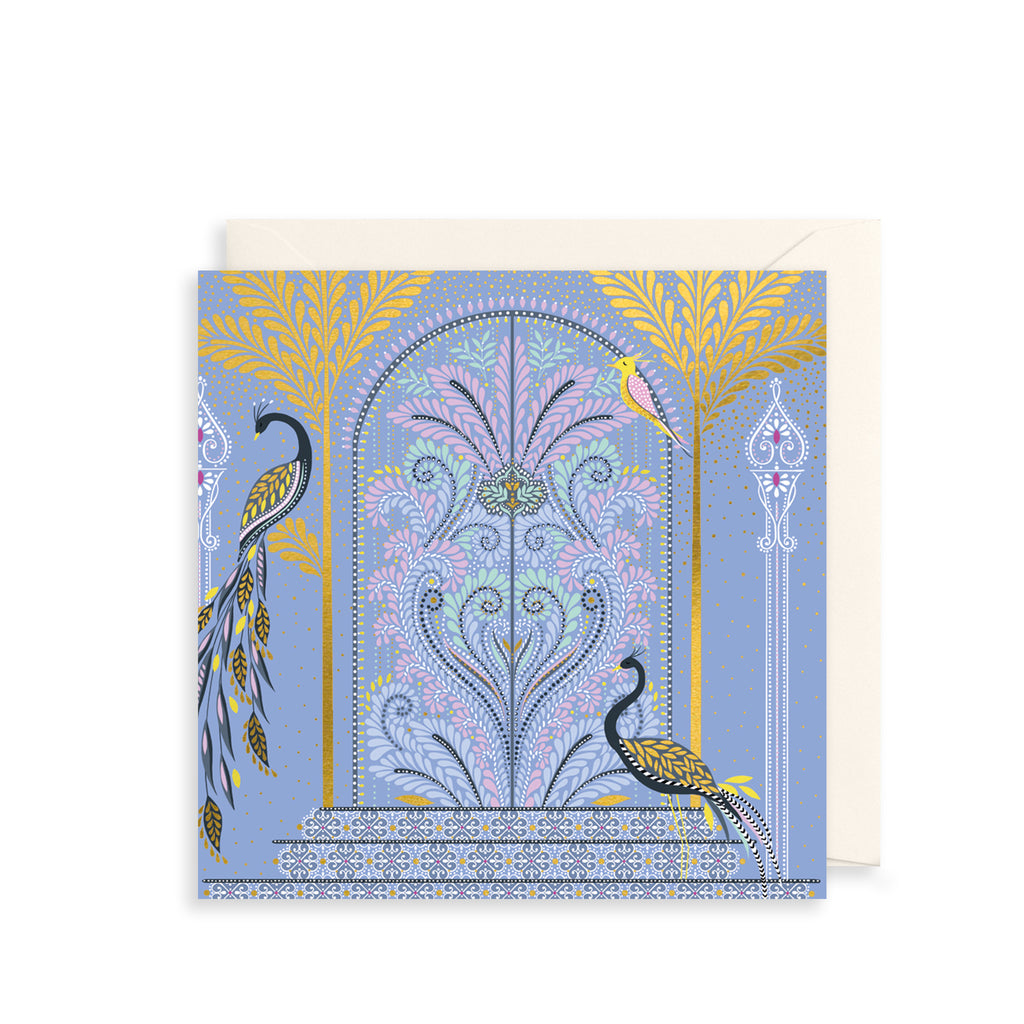 Peacock Doors Greetings Card The Art File