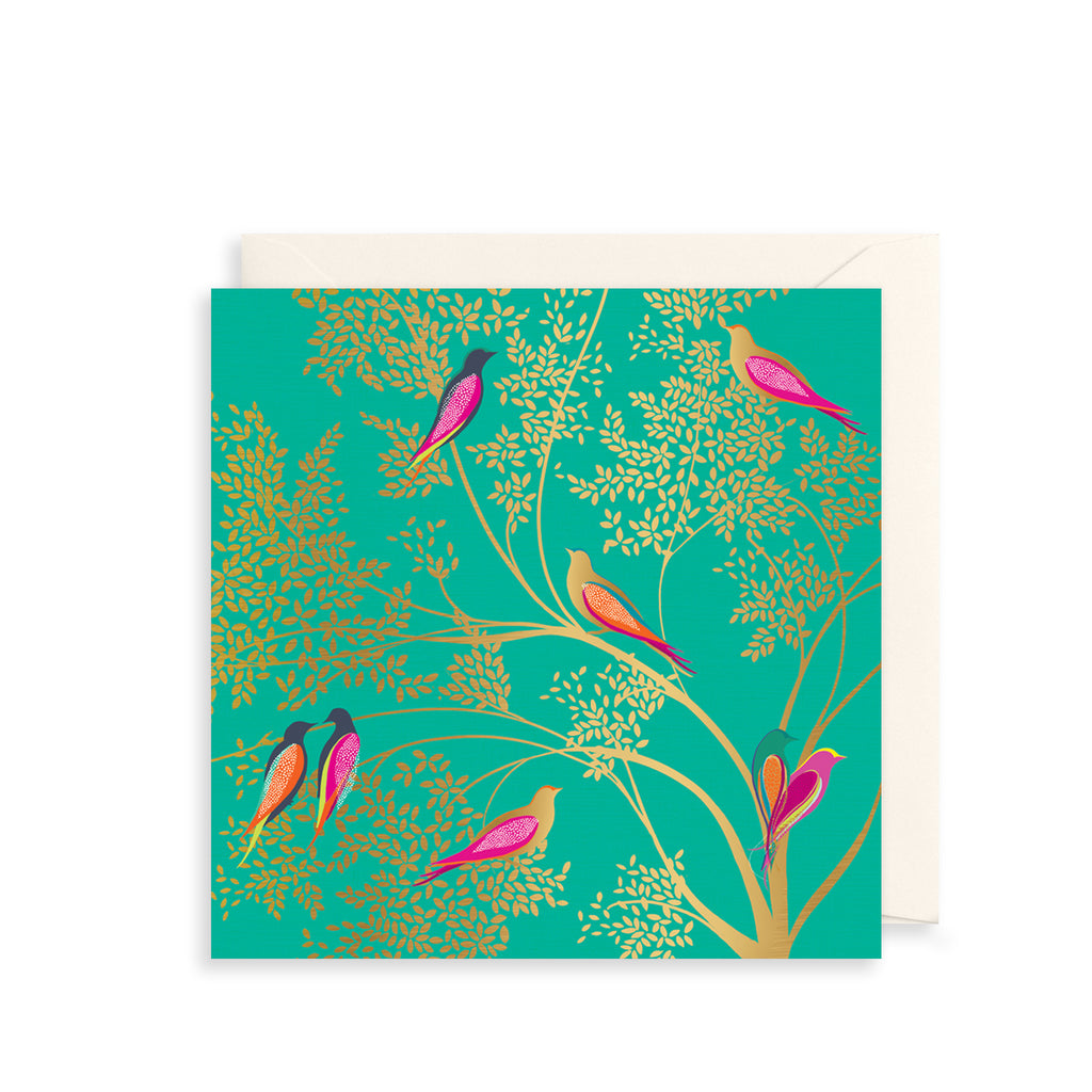 Golden Birds Greetings Card The Art File