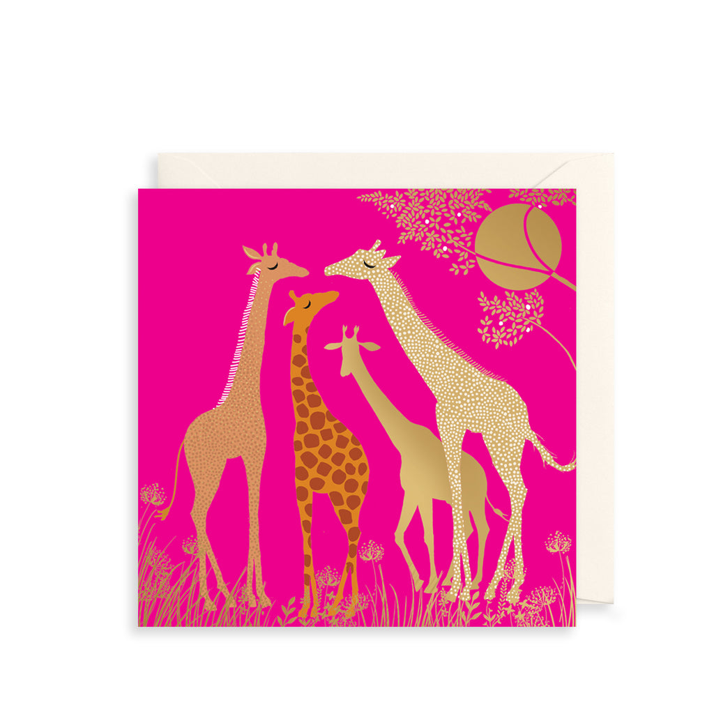 Giraffe Family Greetings Card The Art File