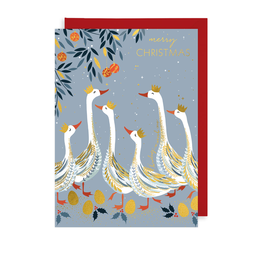 Golden Geese Christmas Card The Art File