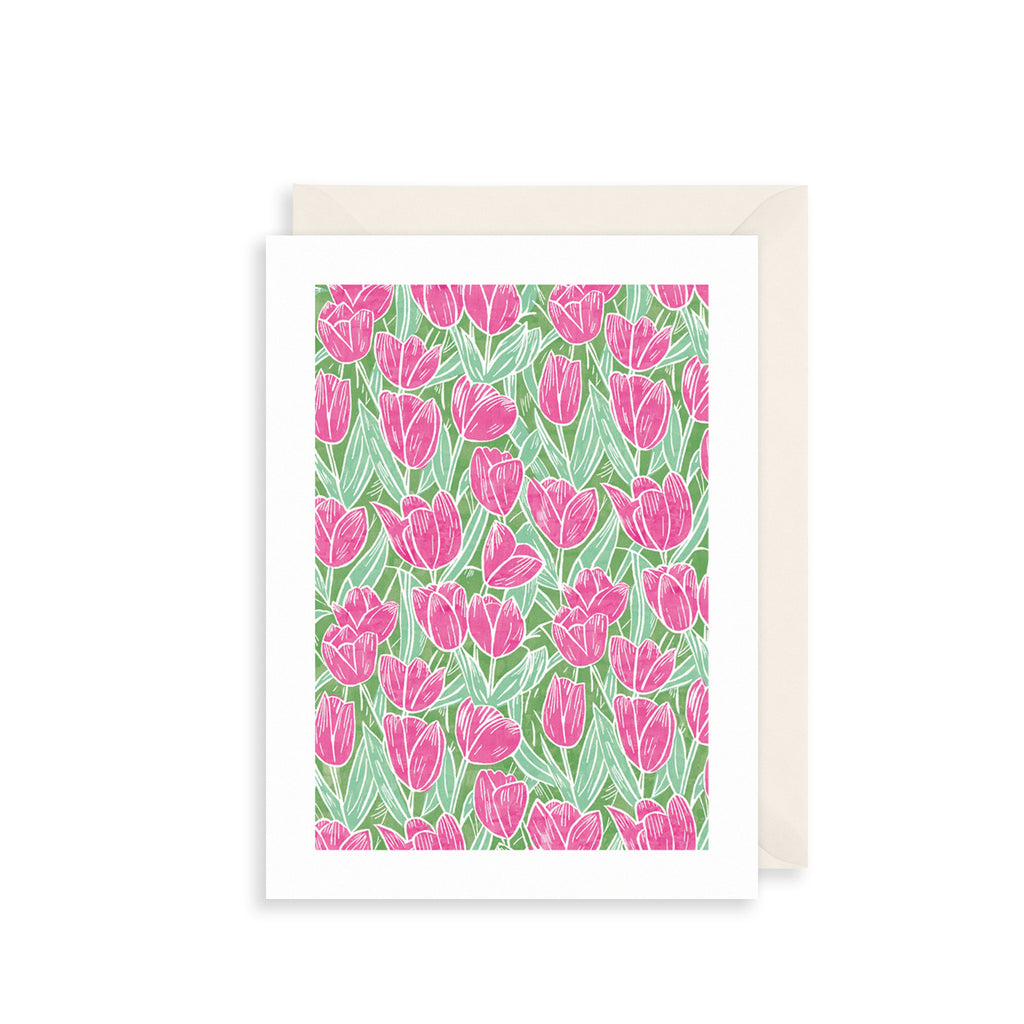 Tulip Field Greetings Card The Art File