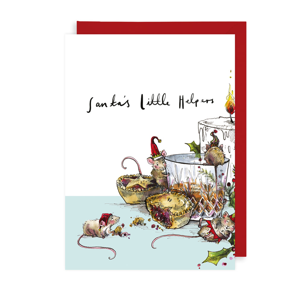 Santa's Helpers Christmas Card The Art File