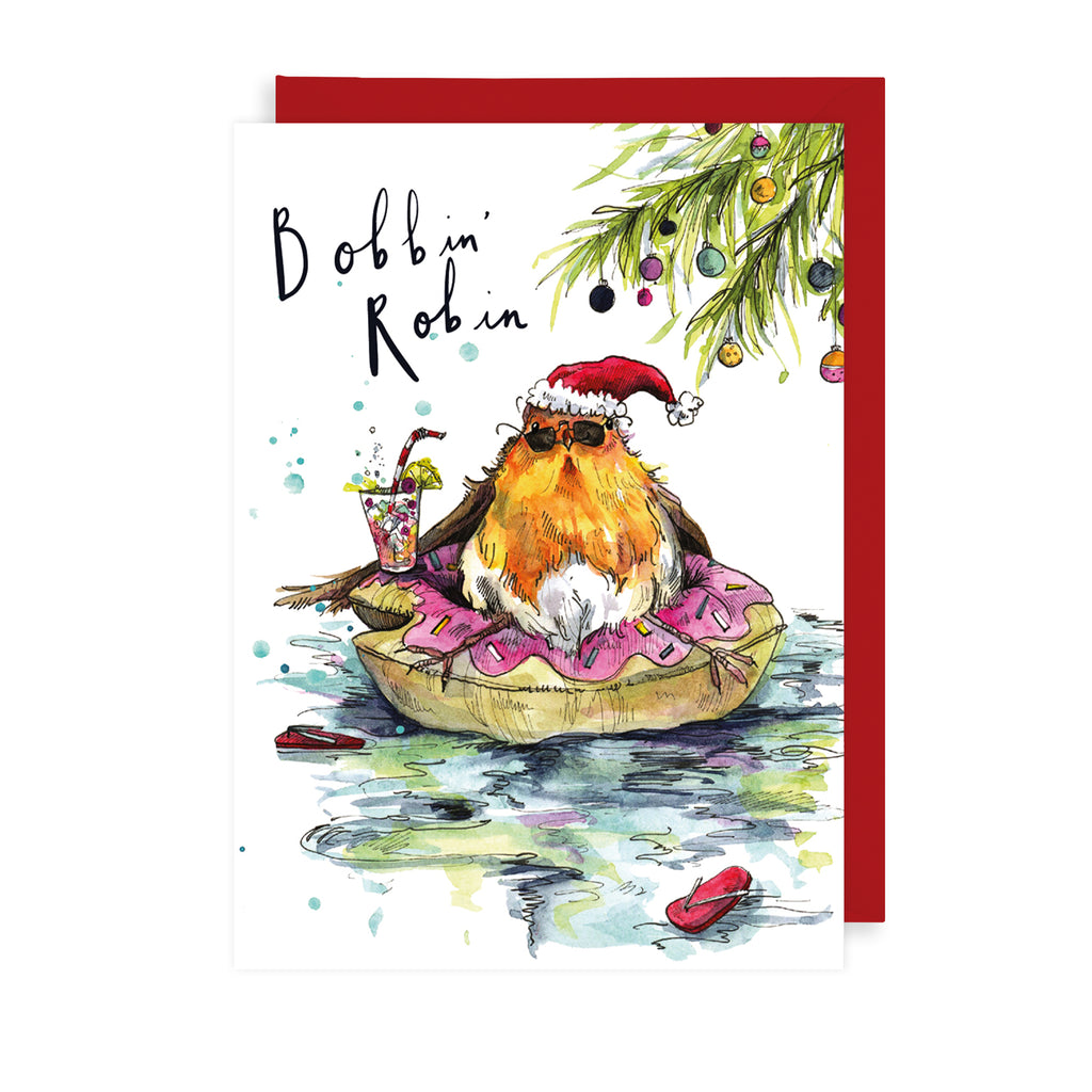 Bobbin' Robin Christmas Card The Art File