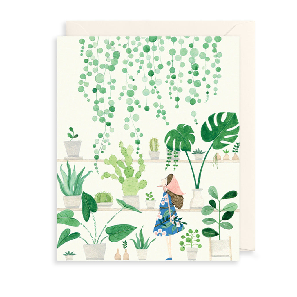 Green Plants Greetings Card The Art File