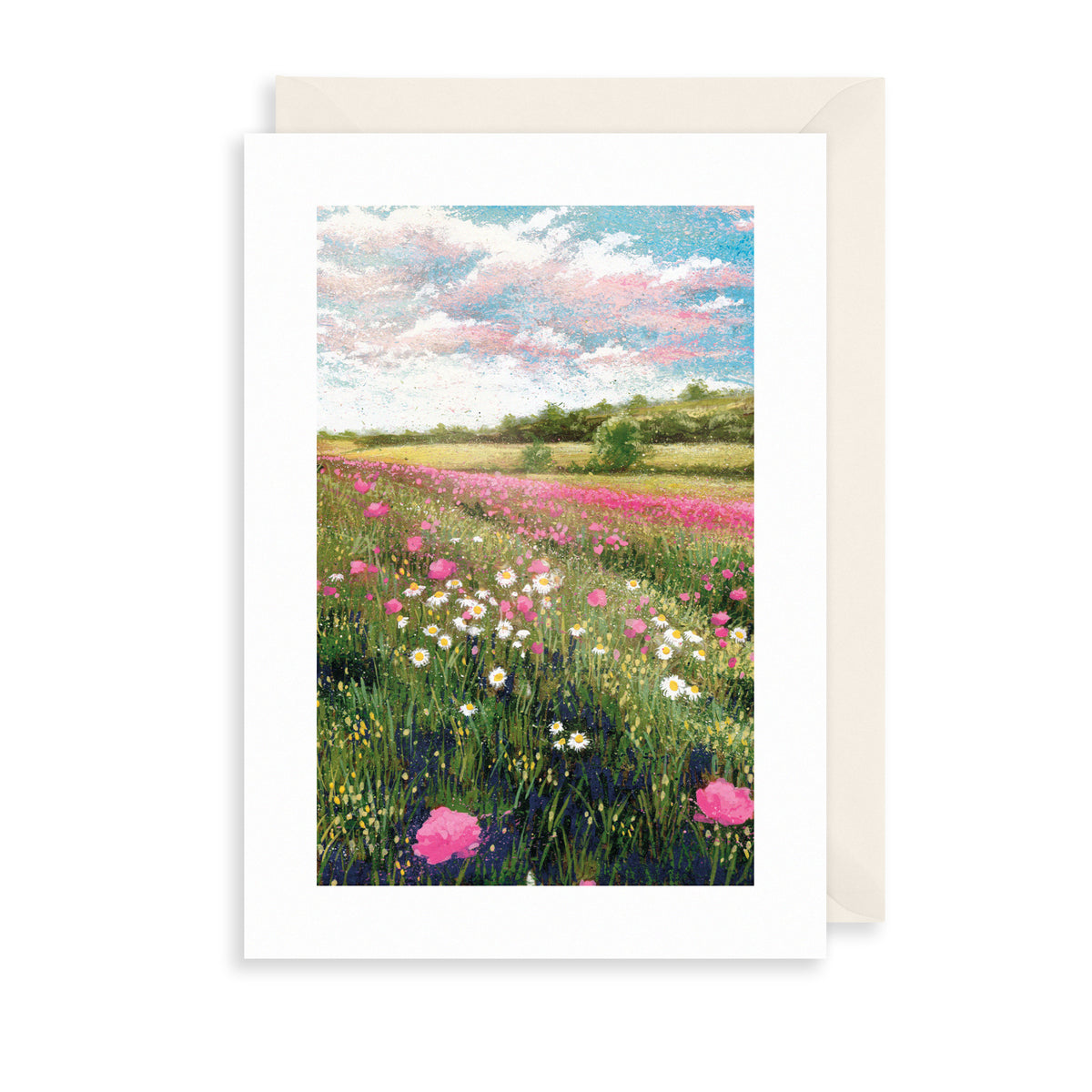 Flower Field Greetings Card | The Art File