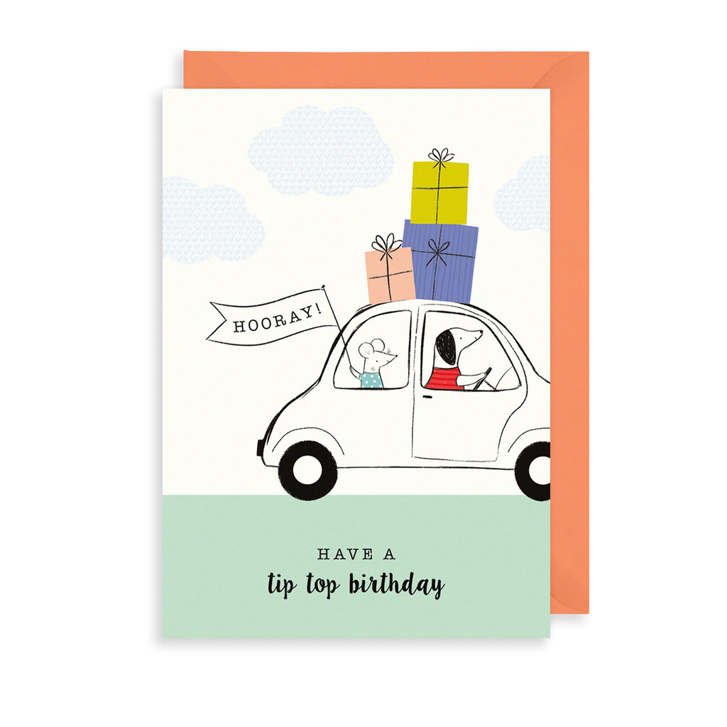 Tip Top Birthday Greetings Card The Art File