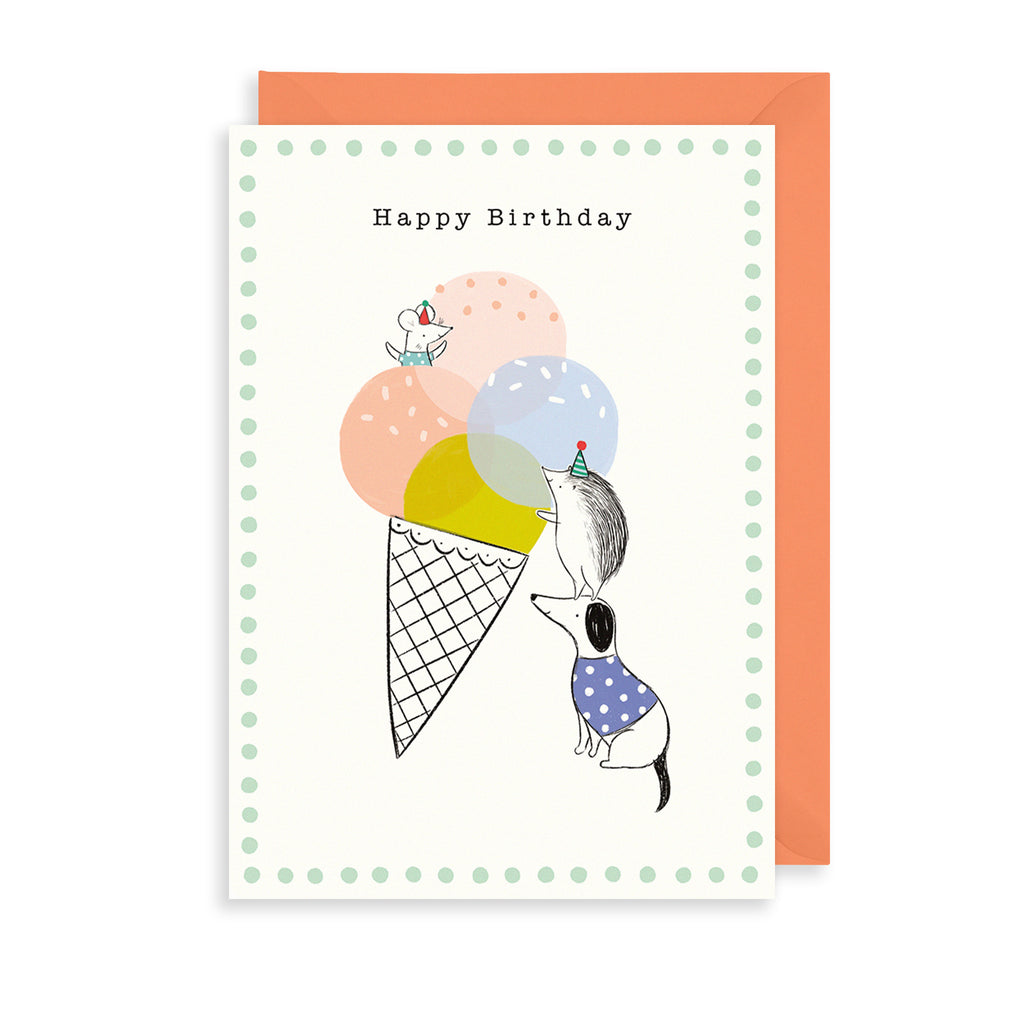 Frank Ice Cream Greetings Card The Art File