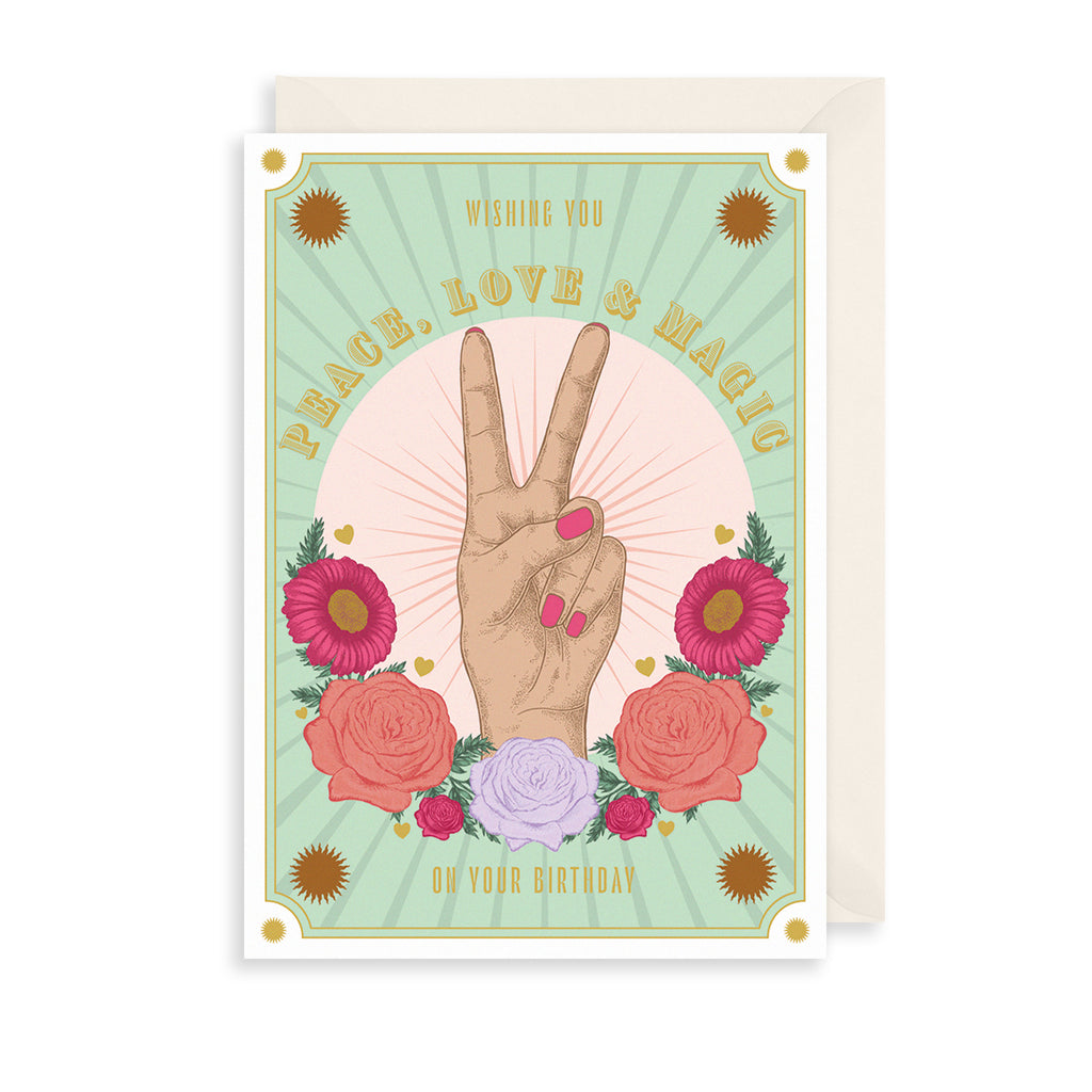 Peace & Love Greetings Card The Art File