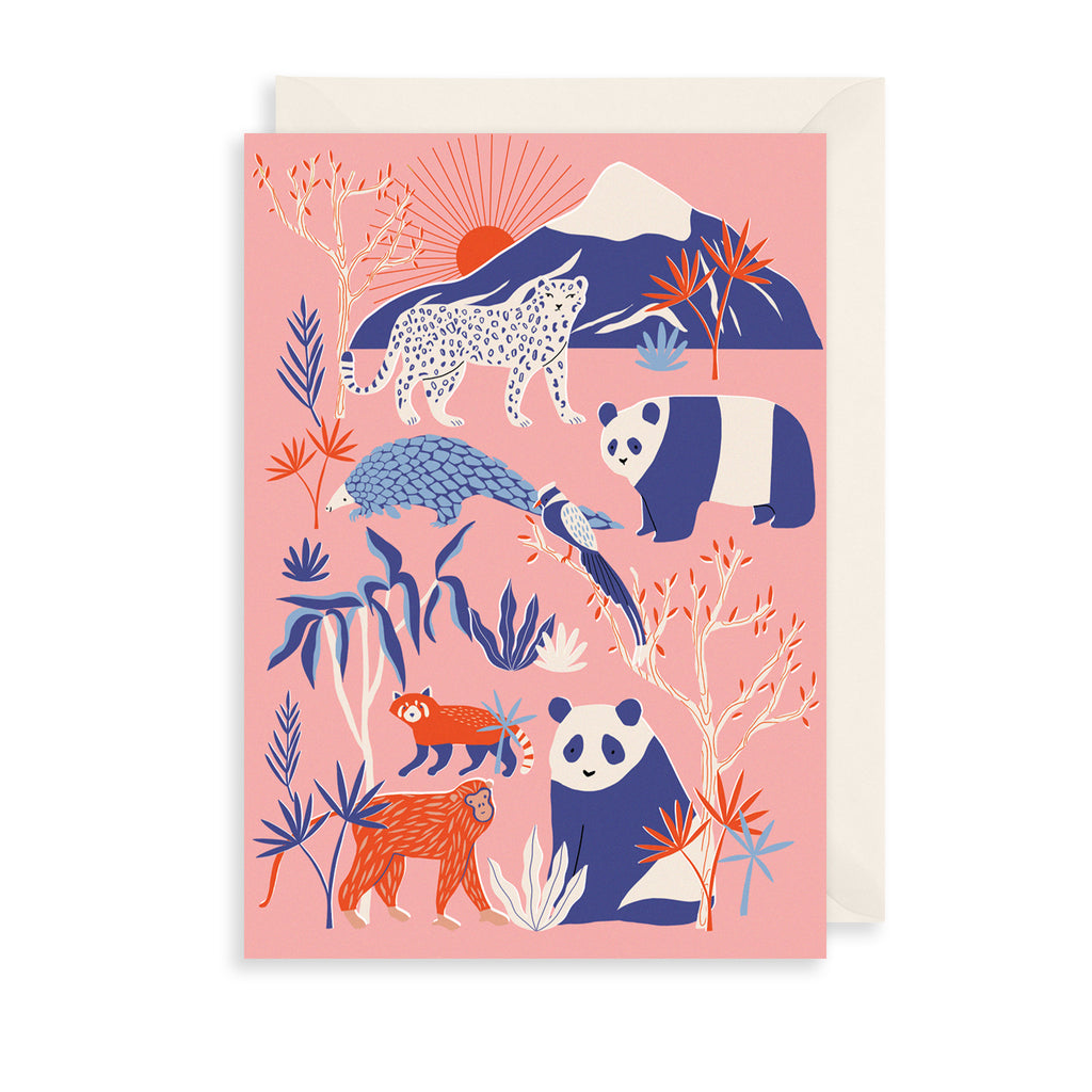 Exotic Animals Greetings Card | The Art File