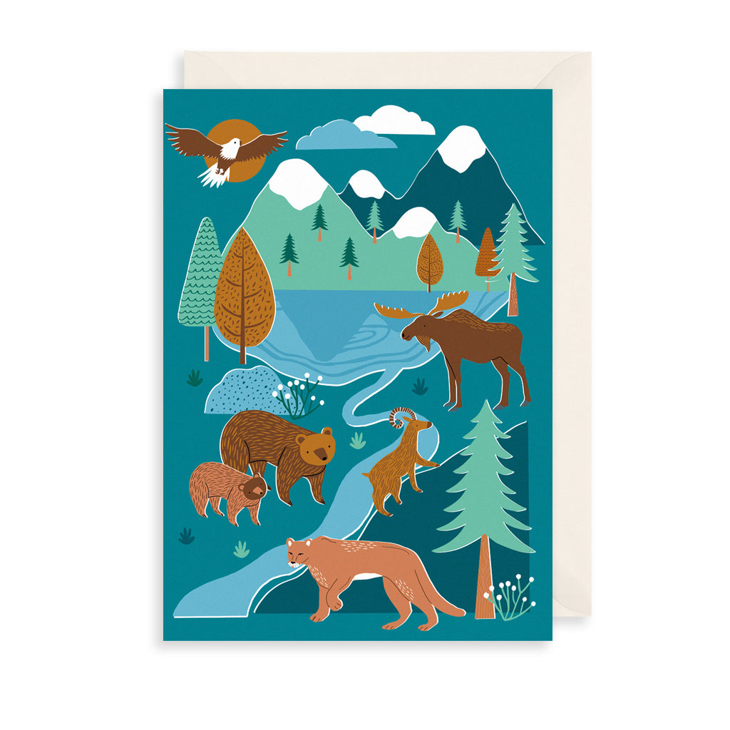 Forest Animals Greetings Card The Art File